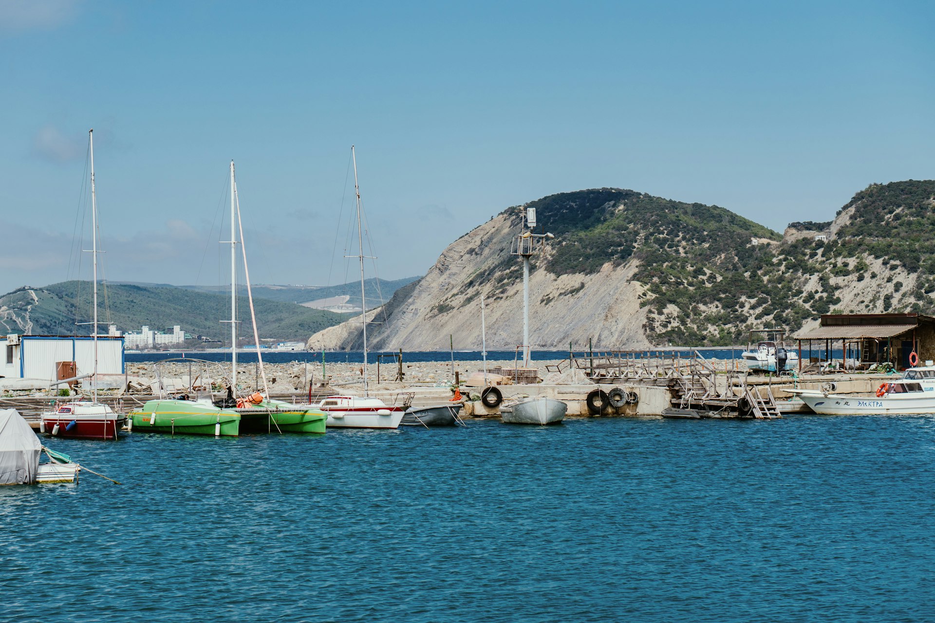 a bunch of boats that are sitting in the water