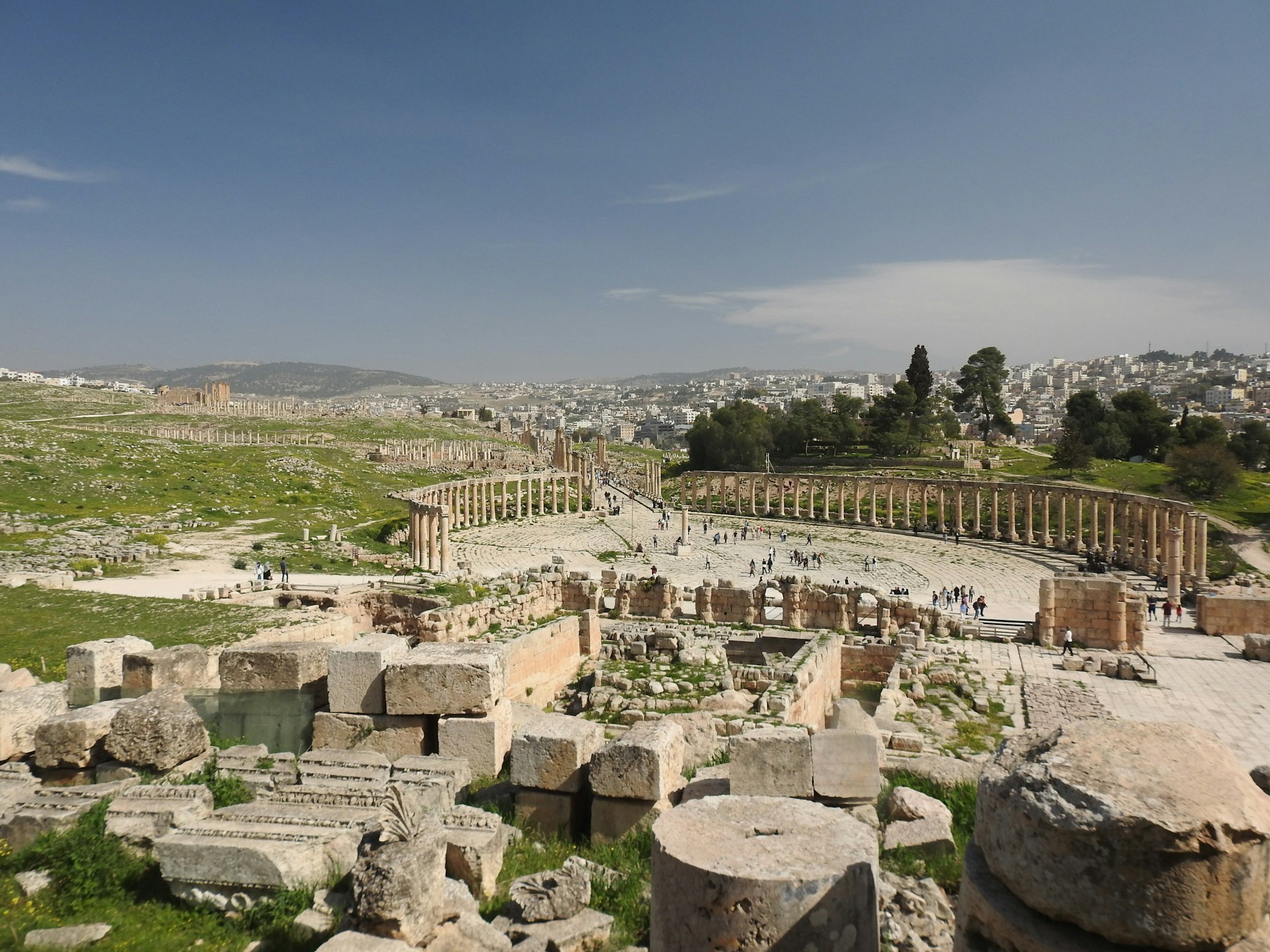 a view of the ruins of the ancient city of jeras