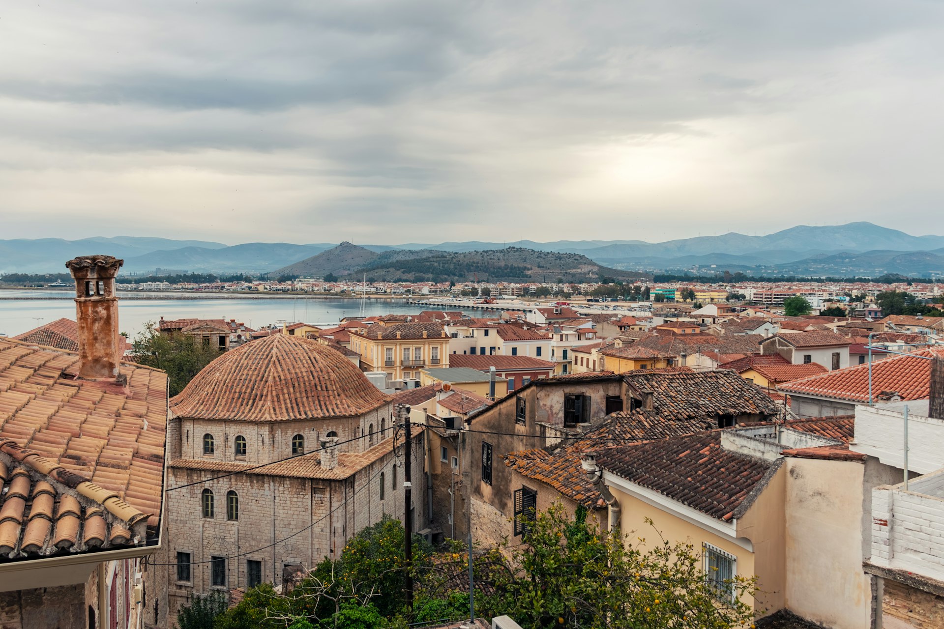 A view of a city from a high point of view