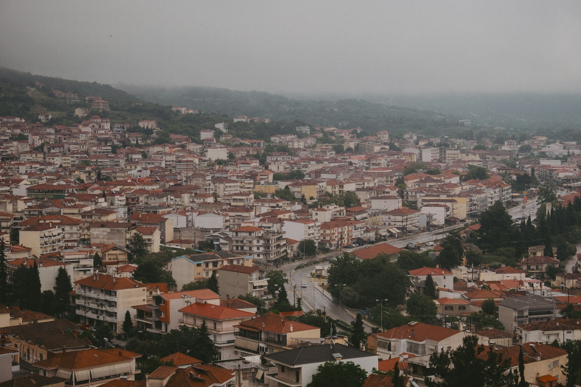 a view of a city with lots of buildings