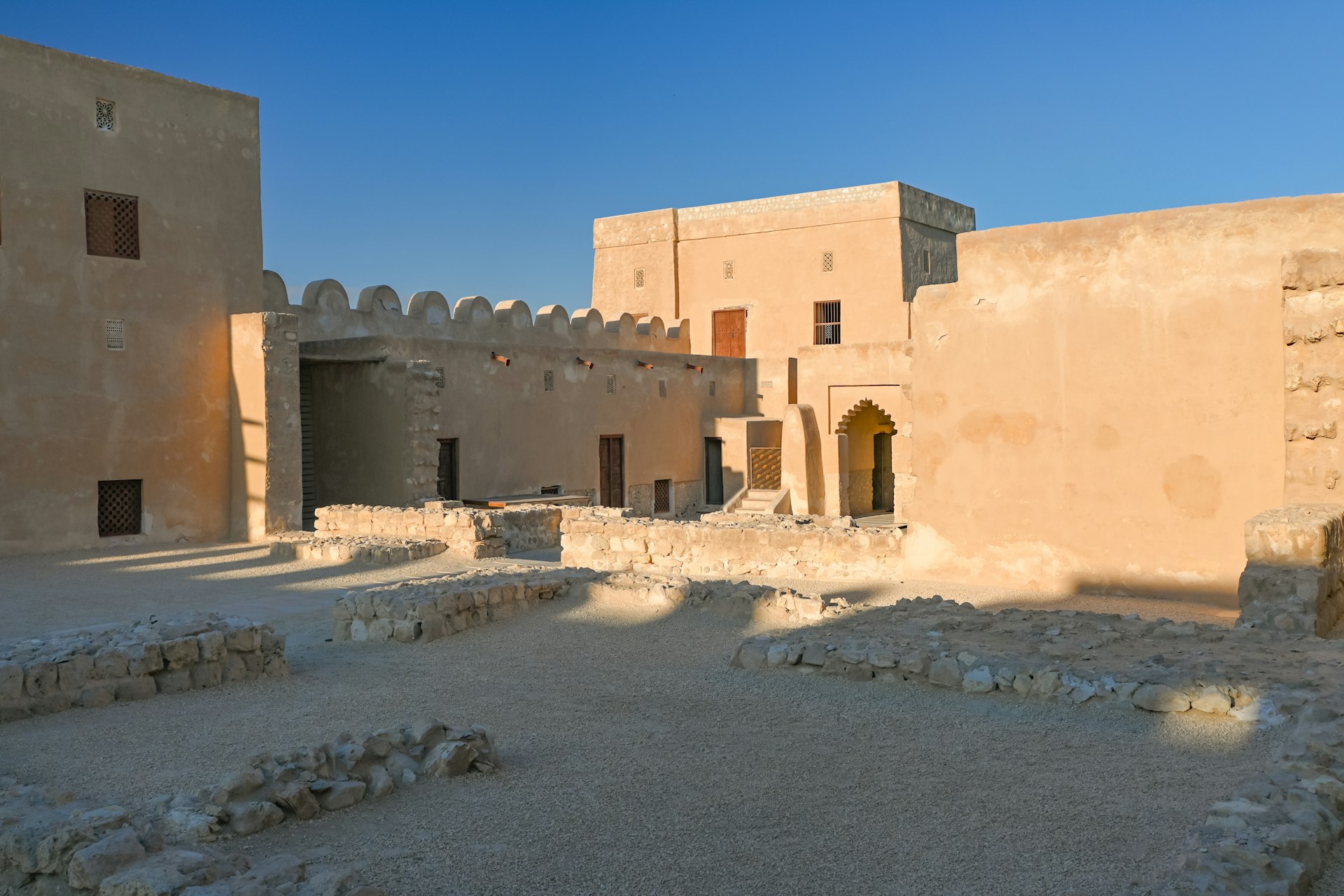 An ancient fort in the sun.