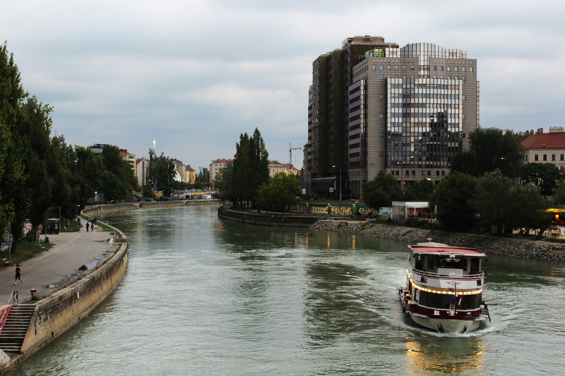a boat on a river