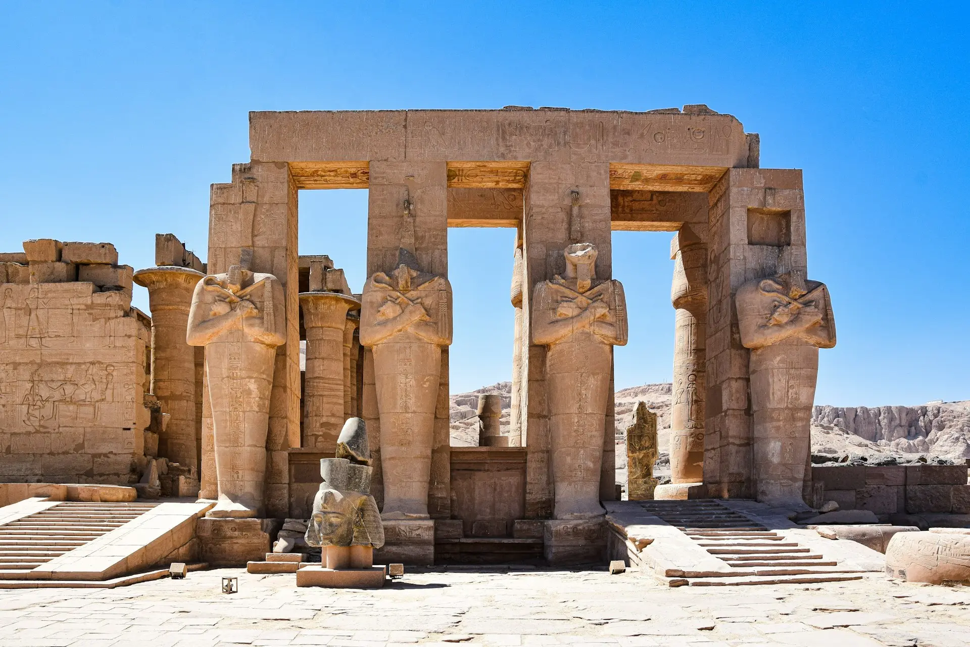 Ramesseum with pillars